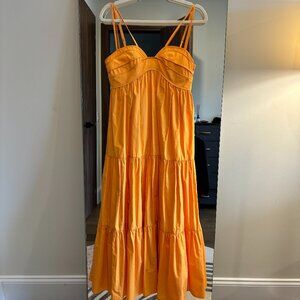 Isabelle Blanche Orange Maxi  - Small
